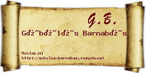 Göbölös Barnabás névjegykártya