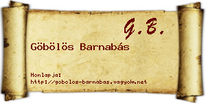 Göbölös Barnabás névjegykártya
